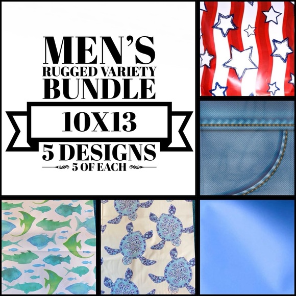 Other - 25 10x13 Mens Rugged Poly Mailers Variety Bundle